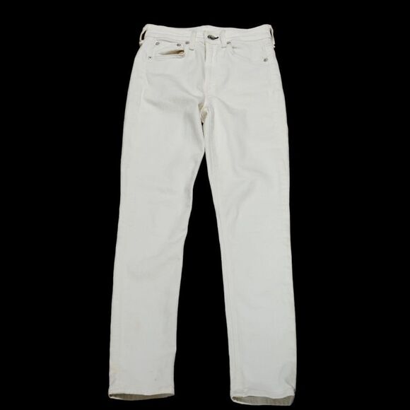 rag & bone Nina High Rise Ankle Skinny Jeans White Size 24 - Picture 2 of 14